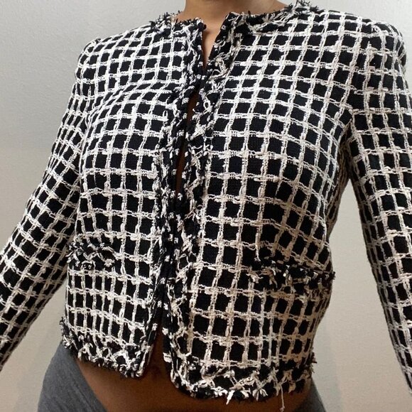 Alice + Olivia Jackets & Blazers - Plaid Print Evening Jacket